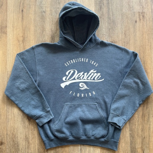 Pre-Owned Destin Florida Hoodie Sweatshirt‎ Gray Medium Gildan - Picture 1 of 6